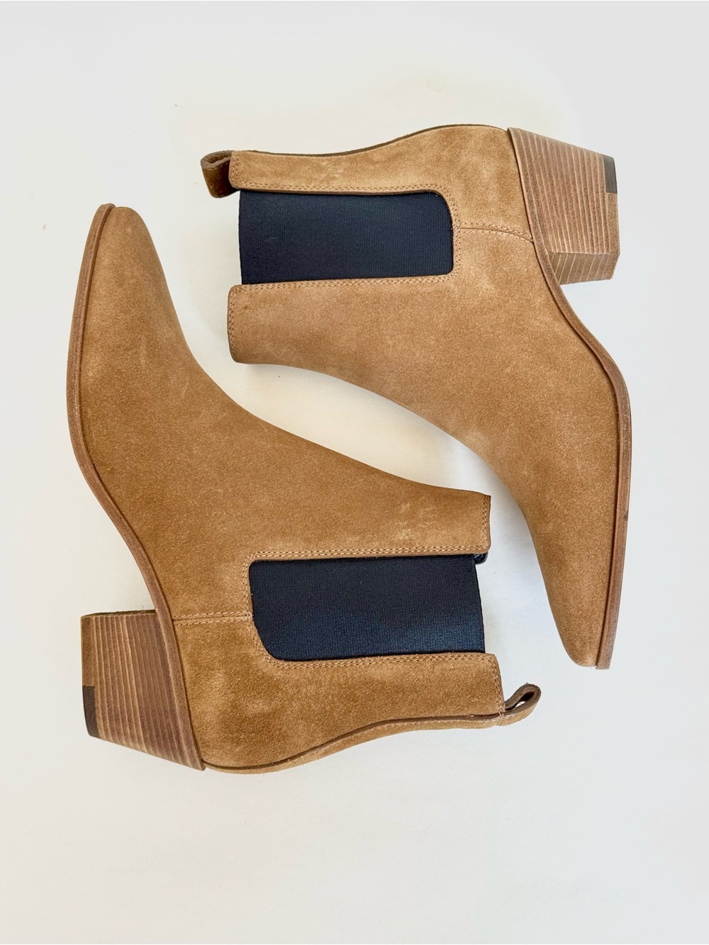 Saint Laurent Wyatt Chelsea Booties in Tan Suede with 2” Heel Stack - Italy - Picture 9 of 13